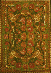 Animal Yellow Traditional Rug, tr124yw