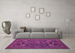 Machine Washable Animal Purple Traditional Area Rugs in a Living Room, wshtr124pur