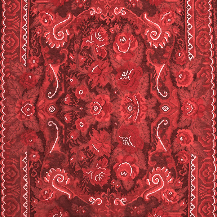 Machine Washable Animal Red Traditional Rug, wshtr124red