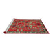 Sideview of Machine Washable Traditional Brown Rug, wshtr125