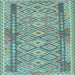 Square Persian Light Blue Traditional Rug, tr1250lblu