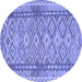 Round Persian Blue Traditional Rug, tr1250blu