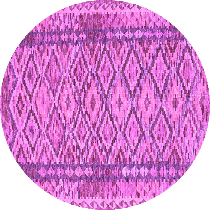 Round Machine Washable Persian Purple Traditional Area Rugs, wshtr1250pur