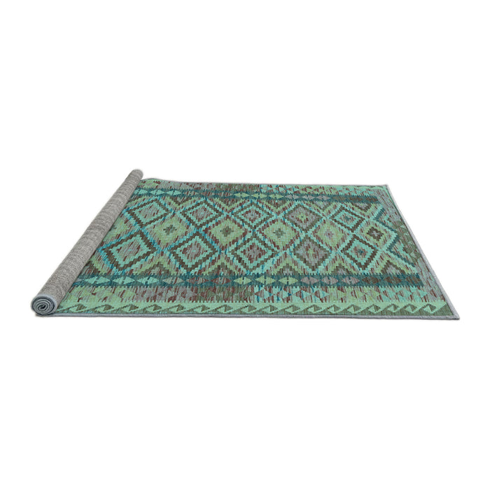 Sideview of Machine Washable Persian Light Blue Traditional Rug, wshtr1250lblu