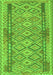 Serging Thickness of Machine Washable Persian Green Traditional Area Rugs, wshtr1250grn