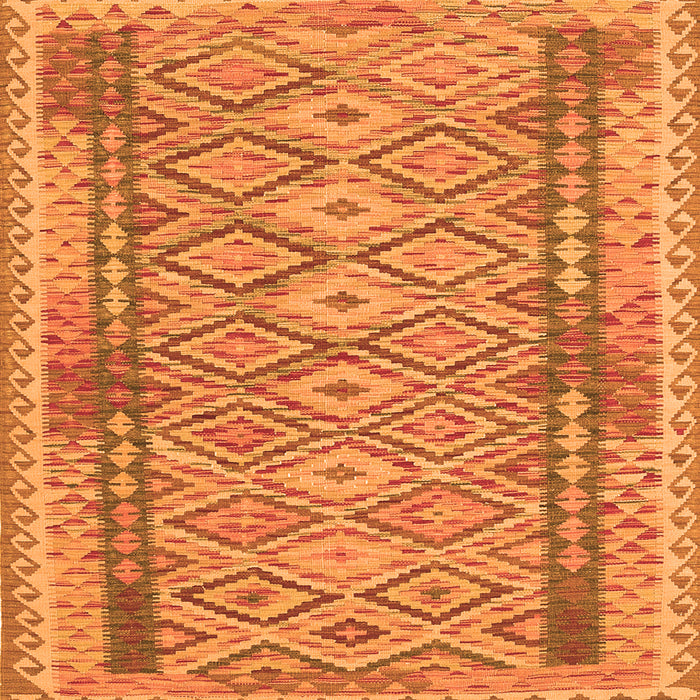 Serging Thickness of Persian Orange Traditional Rug, tr1250org