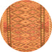 Square Persian Orange Traditional Rug, tr1250org