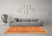 Machine Washable Persian Orange Traditional Area Rugs in a Living Room, wshtr1250org