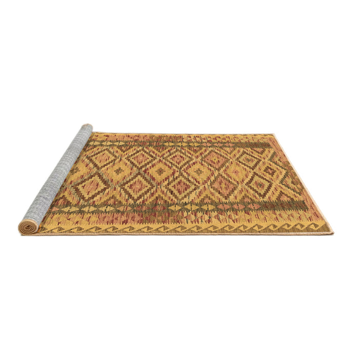 Sideview of Machine Washable Persian Brown Traditional Rug, wshtr1250brn