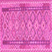 Square Machine Washable Persian Pink Traditional Rug, wshtr1250pnk