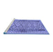 Sideview of Machine Washable Persian Blue Traditional Rug, wshtr1250blu