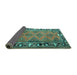 Sideview of Persian Turquoise Traditional Rug, tr1251turq