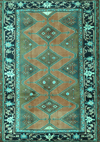 Persian Turquoise Traditional Rug, tr1251turq