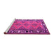 Sideview of Machine Washable Persian Pink Traditional Rug, wshtr1251pnk