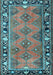 Machine Washable Persian Light Blue Traditional Rug, wshtr1251lblu