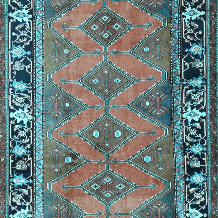 Machine Washable Persian Light Blue Traditional Rug, wshtr1251lblu