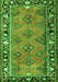 Serging Thickness of Machine Washable Persian Green Traditional Area Rugs, wshtr1251grn