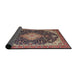 Sideview of Traditional Camel Brown Medallion Rug, tr1252