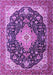 Machine Washable Medallion Purple Traditional Area Rugs, wshtr1252pur