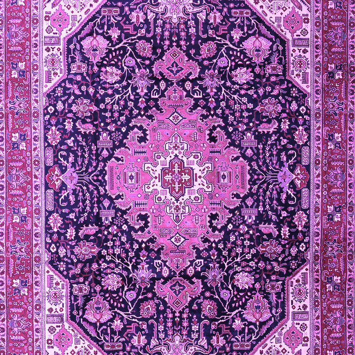 Machine Washable Medallion Purple Traditional Area Rugs, wshtr1252pur