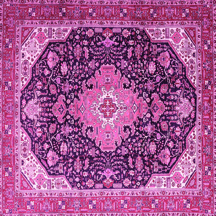 Square Medallion Pink Traditional Rug, tr1252pnk