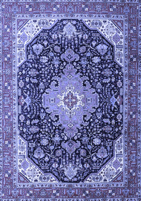 Medallion Blue Traditional Rug, tr1252blu