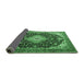 Sideview of Medallion Emerald Green Traditional Rug, tr1252emgrn