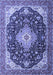 Medallion Blue Traditional Rug, tr1252blu