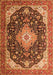 Medallion Orange Traditional Rug, tr1252org