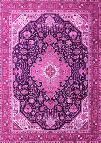 Medallion Pink Traditional Rug, tr1252pnk