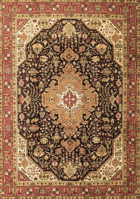 Medallion Brown Traditional Rug, tr1252brn