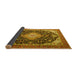 Sideview of Medallion Yellow Traditional Rug, tr1252yw