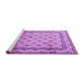 Sideview of Machine Washable Persian Purple Traditional Area Rugs, wshtr1253pur