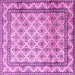Square Persian Pink Traditional Rug, tr1253pnk
