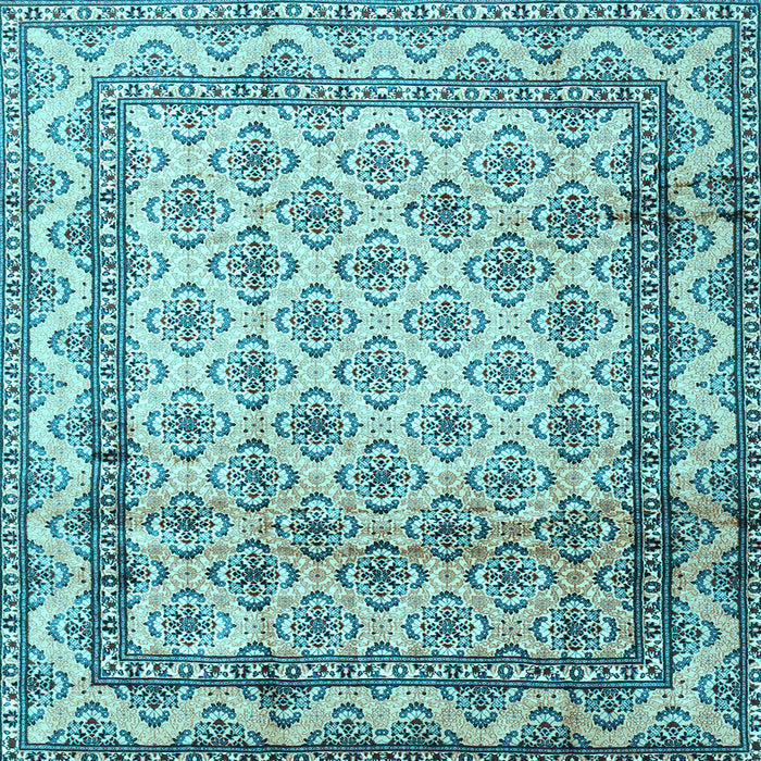 Square Persian Light Blue Traditional Rug, tr1253lblu