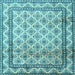 Square Persian Light Blue Traditional Rug, tr1253lblu