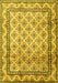 Machine Washable Persian Yellow Traditional Rug, wshtr1253yw