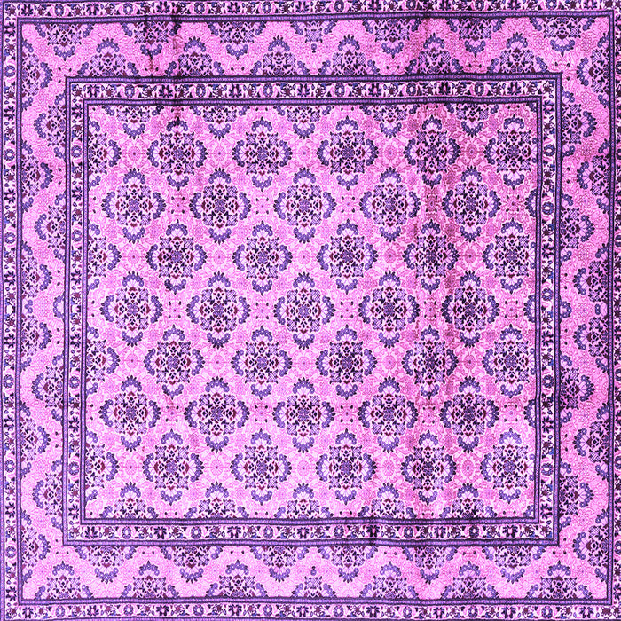 Square Persian Purple Traditional Rug, tr1253pur
