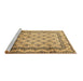 Sideview of Machine Washable Persian Brown Traditional Rug, wshtr1253brn