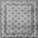 Round Machine Washable Persian Gray Traditional Rug, wshtr1253gry