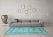 Machine Washable Persian Light Blue Traditional Rug in a Living Room, wshtr1253lblu