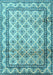 Machine Washable Persian Light Blue Traditional Rug, wshtr1253lblu