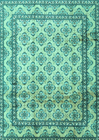 Persian Turquoise Traditional Rug, tr1253turq