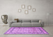 Machine Washable Persian Purple Traditional Area Rugs in a Living Room, wshtr1253pur