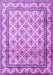 Machine Washable Persian Purple Traditional Area Rugs, wshtr1253pur