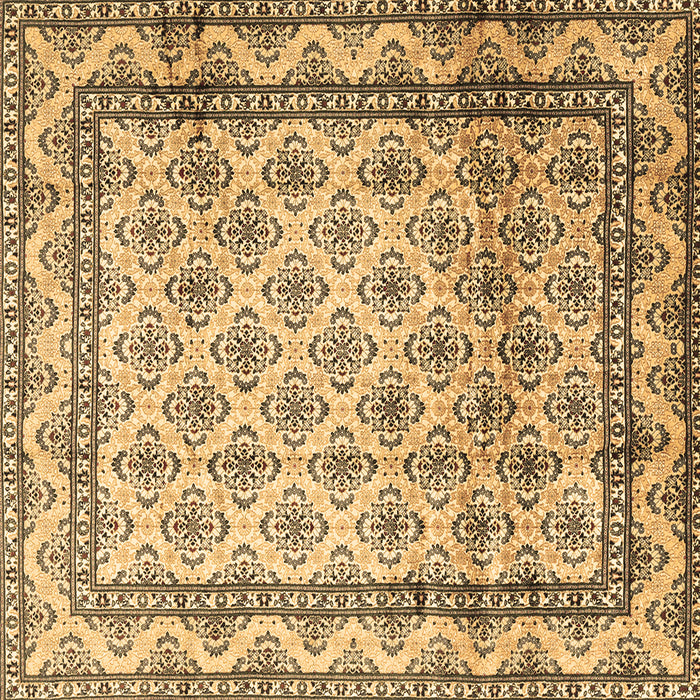 Square Machine Washable Persian Brown Traditional Rug, wshtr1253brn