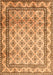 Serging Thickness of Machine Washable Persian Orange Traditional Area Rugs, wshtr1253org