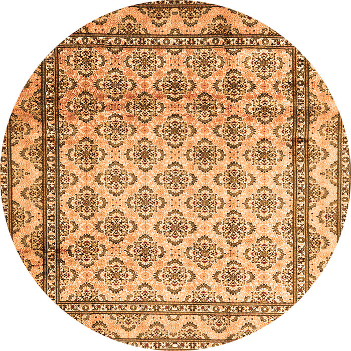 Machine Washable Persian Orange Traditional Area Rugs, wshtr1253org
