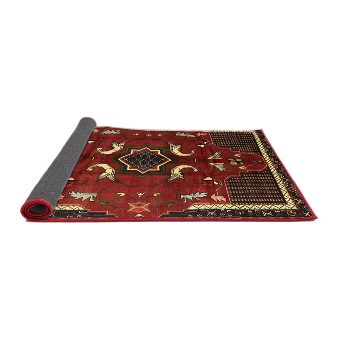 Sideview of Traditional Reddish Brown Persian Rug, tr1254