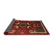 Sideview of Traditional Reddish Brown Persian Rug, tr1254